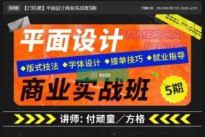 付顽童x方格-平面设计商业实战班第5期视频教程 最新2022年完结